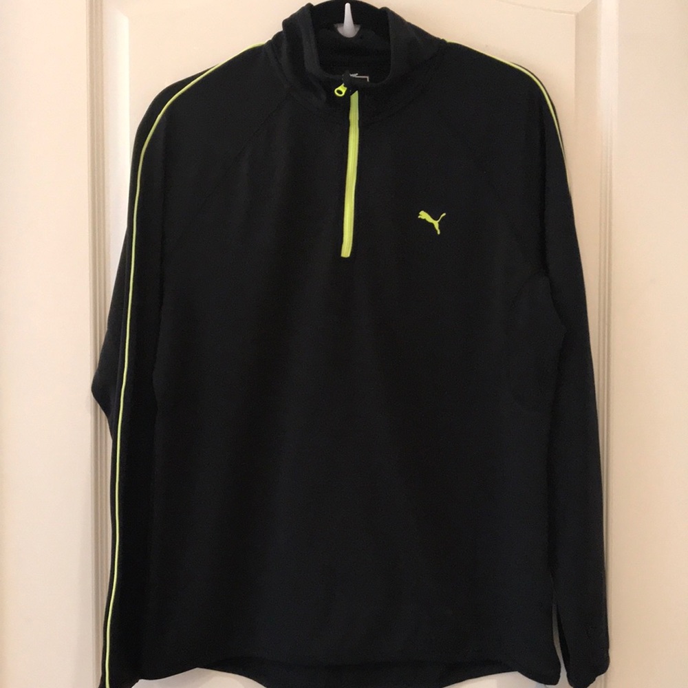 ⭐️NWT⭐️ Puma 1/2 ZIP Black Shirt